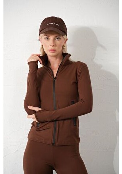 Kahverengi Water Proof Fermuar Çift Cepli Light Warm Running Ceketi Eşofman Üstü fiyatları