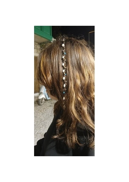 Alaçatı Saç Boncukları Deniz Kabuğu ve Metal Istiridye Kabuğu Figürlü Hairbeads modelleri