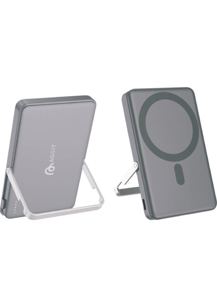 Charge Tilt 5.000 Mah 15W Powerbank Dijital Ekran Magsafe Hızlı Şarj
