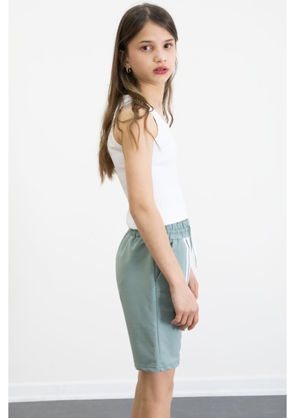 Yeşil Kız Çocuk Şort 20753 modelleri