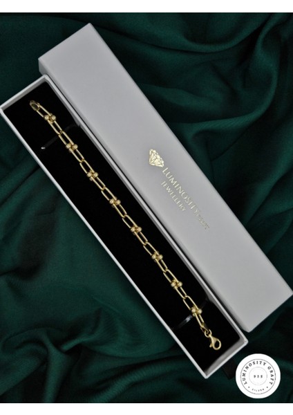 925 Ayar Gümüş Tiffany Blanca 14K Altın Kaplama Kadın Bileklik fırsatları