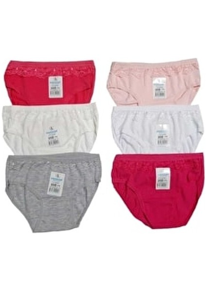 Kız Çocuk Dantelli Bikini 6 Adet Anti Alerjik Kumaş Nikel Free Özellikli