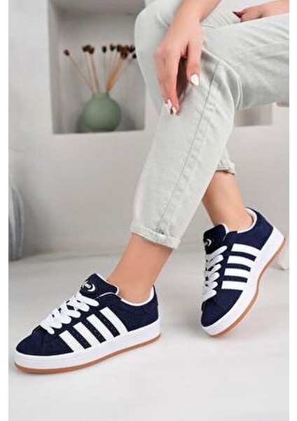 Unisxe Klasik Bağcıklı Ortopedik Spor Sneaker Ayakkabı-Lacivert fiyatları