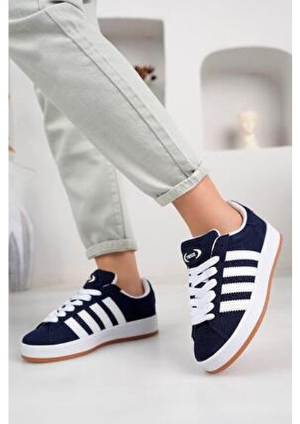 Unisxe Klasik Bağcıklı Ortopedik Spor Sneaker Ayakkabı-Lacivert modelleri