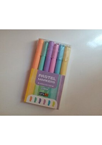 Pastel Marker Fosforlu Kalem Seti 6'lı fiyatları