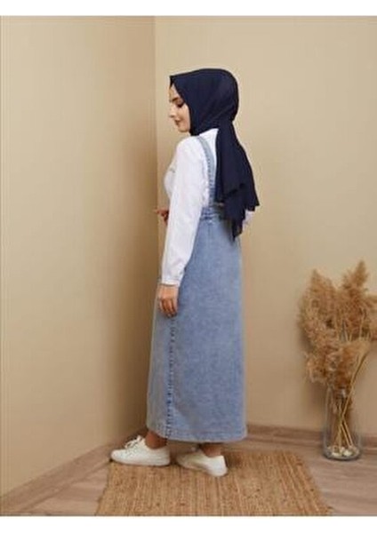 Kadın Koyu Mavi Kot Salopet fiyatları