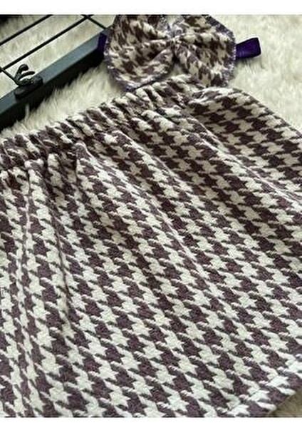 Kazayağı Etek ve Bandana Seti Armürlü Desenli Mor Renkli Kadın Aksesuar fiyatları