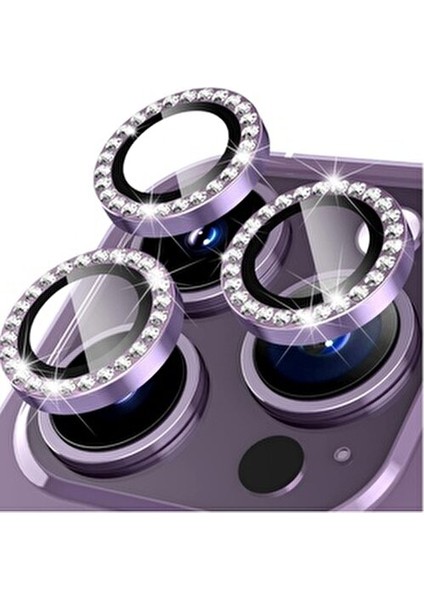Iphone Uyumlu Parlak Taşlı Kamera Lens Koruyucu