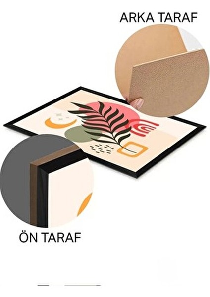 Soyut Kadın Harmoni Çerçeve Görünümlü 3'lü Mdf Tablo fırsatları