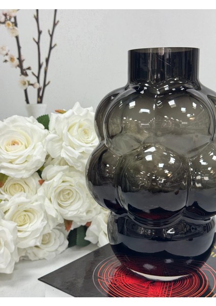 Cam Vazo Küçük- Füme 23 cm modelleri