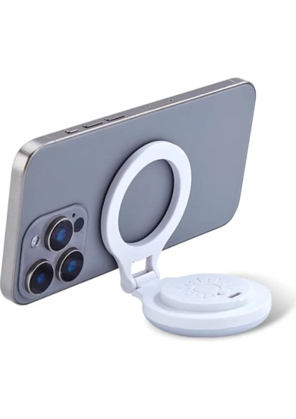 Magsafe Uyumlu, 3 Renkli, Katlanabilir, Parlaklığı Ayarlanabilir, Dokunmatik, Şarjlı, Selfie Işığı