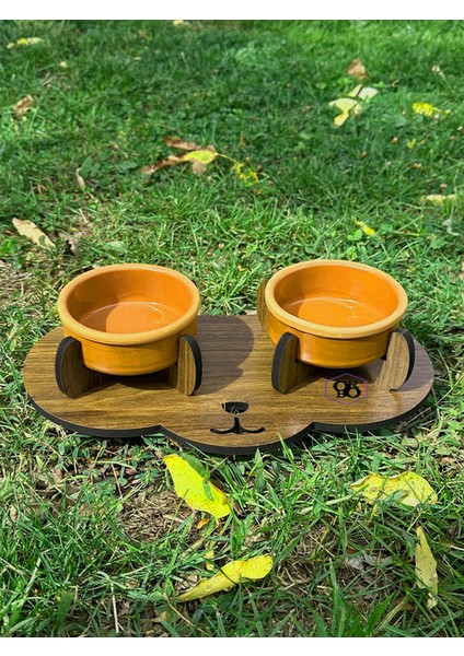 Kedi Köpek Geçmeli Mama Su Kabı