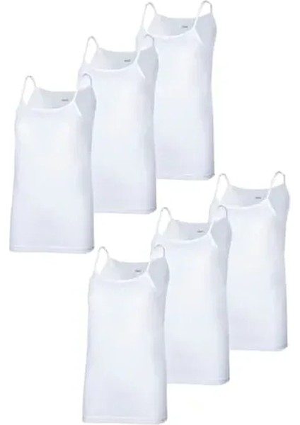 6'lı Kadın %100 Pamuklu Ip Askılı Atlet