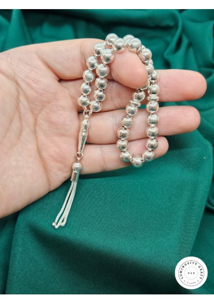 925 Ayar Gümüş Düz Küre Küçük Boy Tesbih fiyatları