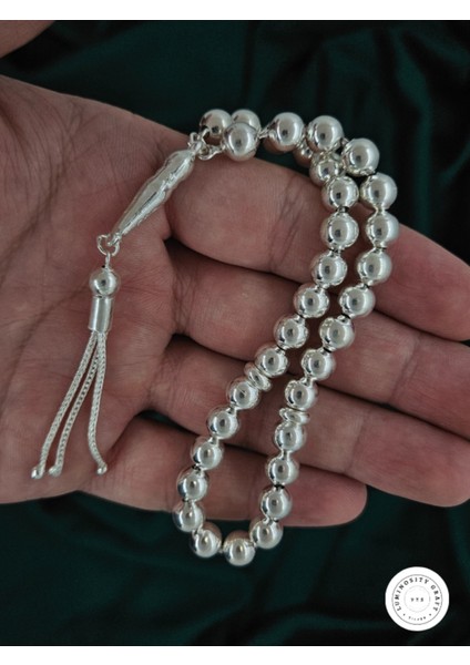 925 Ayar Gümüş Düz Küre Küçük Boy Tesbih indirimleri