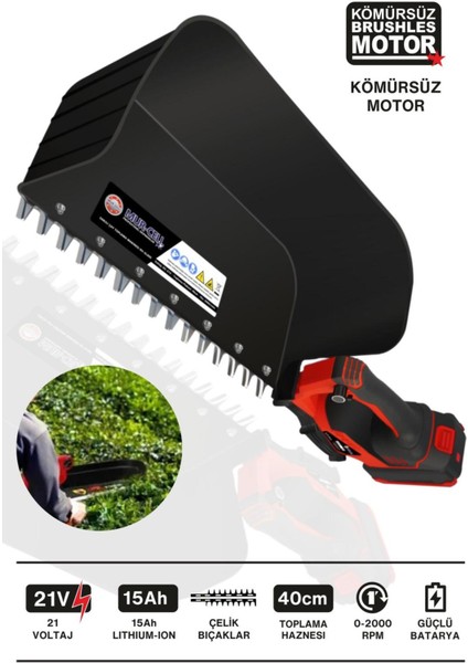 Şarjlı Çay Toplama 15 Amper 21V 40CM Toplama Haznesi modelleri