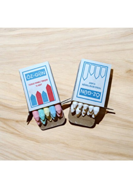 15LI Beyaz Yuvarlak, 15LI Renkli Yuvarlak Tozsuz Tebeşir. 2 Kutu