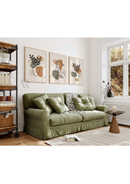 Soyut Kadın Harmoni Çerçeve Görünümlü 3'lü Mdf Tablo fiyatları