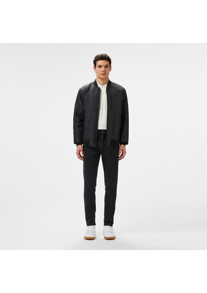 Lacoste Erkek Regular Fit Dik Yaka Kapitone Siyah Mont fırsatları