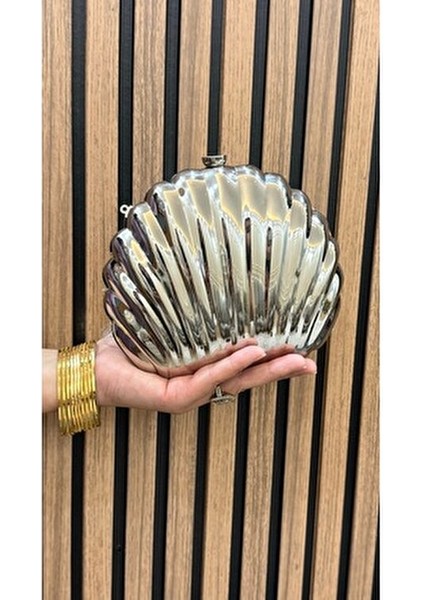 Abiye Çanta Rugan Metal Midye Abiye Çamntası modelleri