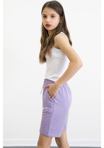 Lila Kız Çocuk Şort 20755 modelleri