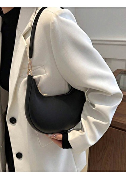 Ay Dizaynlı Günlük Şık Tasarımlı Kadın Koltuk Altı Baget Çanta modelleri