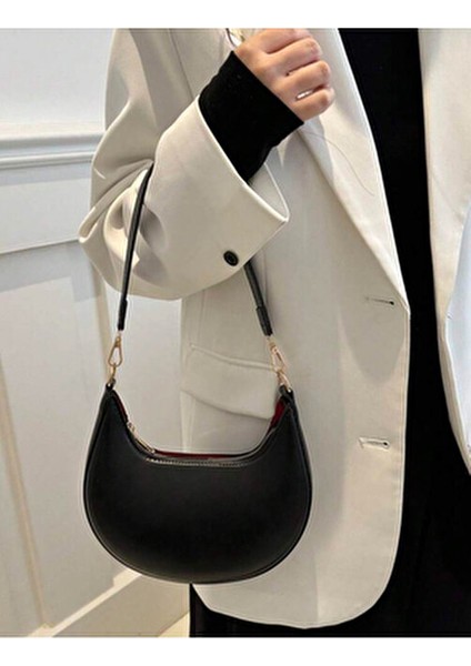 Ay Dizaynlı Günlük Şık Tasarımlı Kadın Koltuk Altı Baget Çanta fırsatları