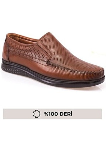 Hakiki Deri Erkek Ayakkabı Bağcıklı Tasarım Hava Alabilen Ortopedik Taban