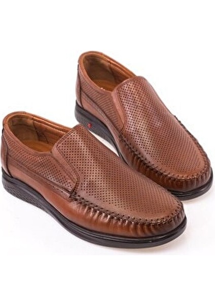 Hakiki Deri Erkek Ayakkabı Bağcıklı Tasarım Hava Alabilen Ortopedik Taban