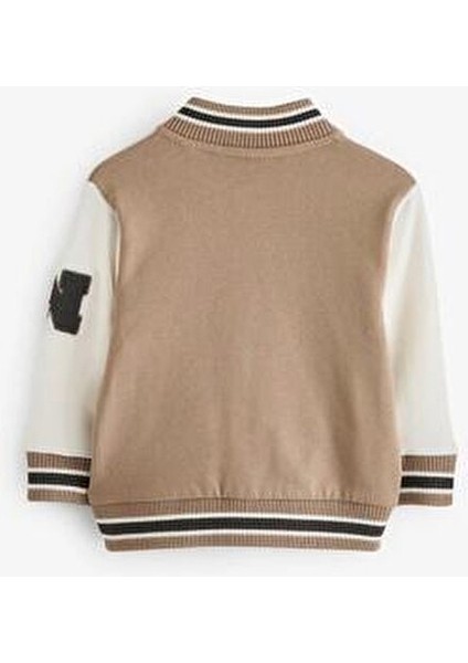 Kolej Bomber Pamuklu Düğmeli Ceket Erkek Çocuk Uzun Kol Regular Kalıp Desenli fiyatları