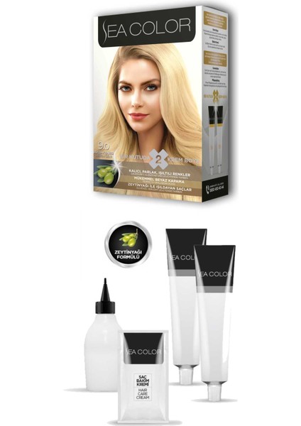 2 Tüp Krem Saç Boyası Seti Buğday Sarısı No:9.0 fiyatları