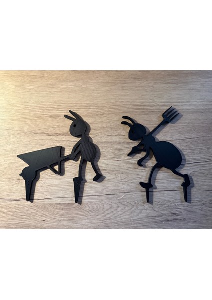 Karınca (2li) Saksı Süsü - Saksı Dibi Süsü - Saksı - Bahçe