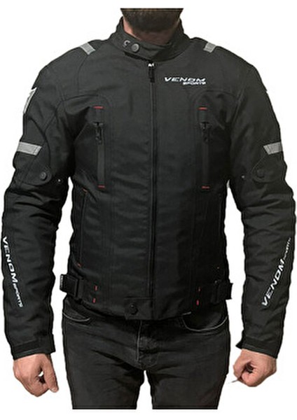 Aır 4 Mevsim Korumalı Motosiklet Montu Siyah(Kalıplar Dardır Bir Beden Büyük Sipariş Veriniz)