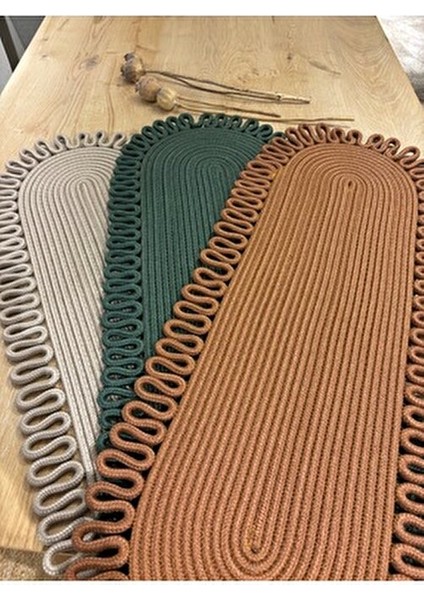 Galaxy Doğal Jüt, Desenli, Hasır, Amerikan Servis, Masa, Sehpa Örtüsü Runner. 30X80 modelleri
