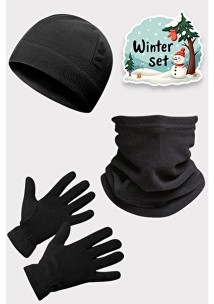 Erkek Termal Polar Bere Boyunluk Karmaskesi Çorap Setleri