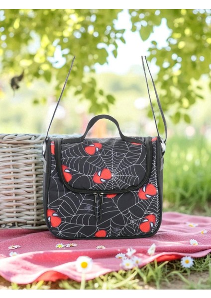 Beslenme Çantası + Suluk + Beslenme Kabı 3'lü Okul Seti Örümcek fiyatları