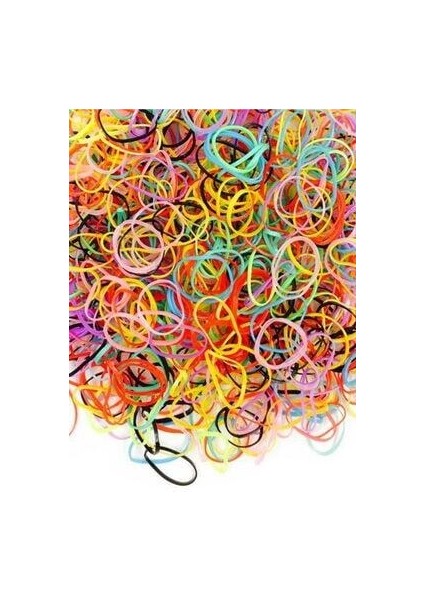 1000 Adet Renkli Saç Örgü Lastiği