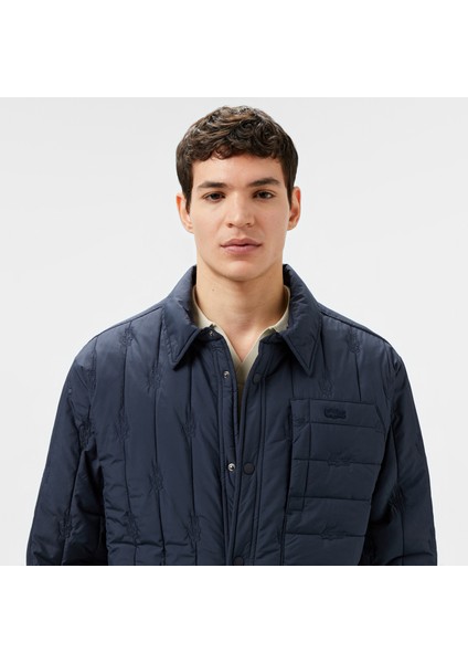 Lacoste Erkek Regular Fit Gömlek Yaka Desenli Lacivert Ceket fiyatları