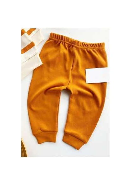 Çizgili Punch Ayıcık Omuzdan Çıtçıtlı Bebek Takımı 2li Alt Üst Mevsimlik Aylık 3-6-9-12AY