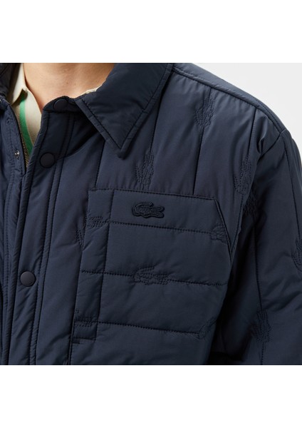 Lacoste Erkek Regular Fit Gömlek Yaka Desenli Lacivert Ceket indirimleri
