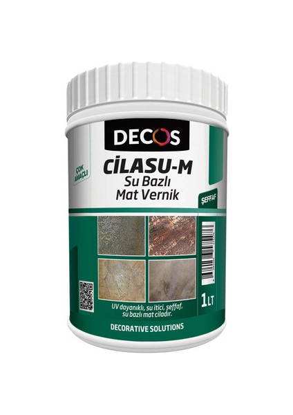 Su Bazlı Mat Vernik 1 L Şeffaf Renk İç ve Dış Mekan Kullanımı için Uygun fiyatları