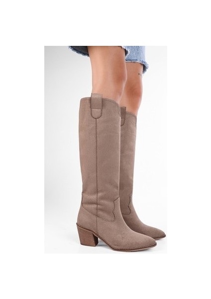 Kadın Rebel Vizon Süet Kovboy Çizme modelleri