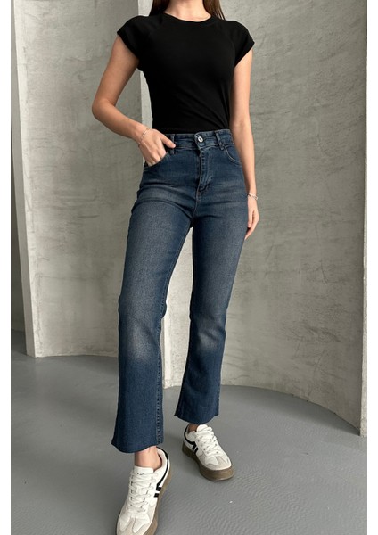 Tint Kahve Boy Fit Kesik Paça Jean Tint Kahve / 27