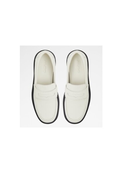 Verıma-Hakiki Deri Beyaz Kadın Loafer