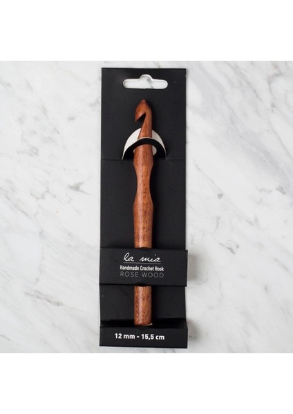 La Mia Rosewood 12 mm 15.5 cm Ahşap Yün Tığ