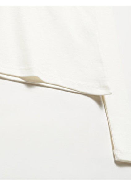 31332 Kayık Yaka Uzun Kollu Top-Ekru modelleri