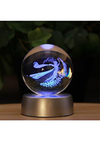 Işıklı ve 3D Boyutlu Kristalleşmiş Cam Frozen Elsa Küre fırsatları