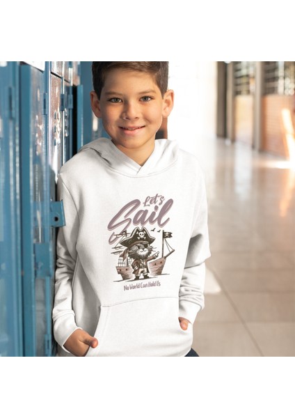Erkek Çocuk Hoodie – Let’s Sail Tasarım, Rahat Kapüşonlu Sweatshirt