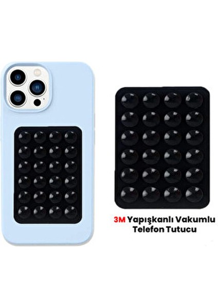 Silikon Vakumlu Telefon Tutucu, Cep Telefonu Için Silikon Yapışkanlı, Kaymaz Vantuz Telefon Tutucu