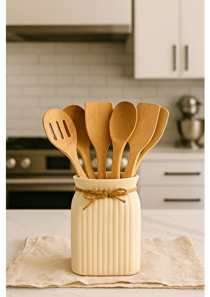 Seramik Kaşıklık Bohem Tarzı Trend 15 cm Sade Tezgah Üstü Seramik fiyatları